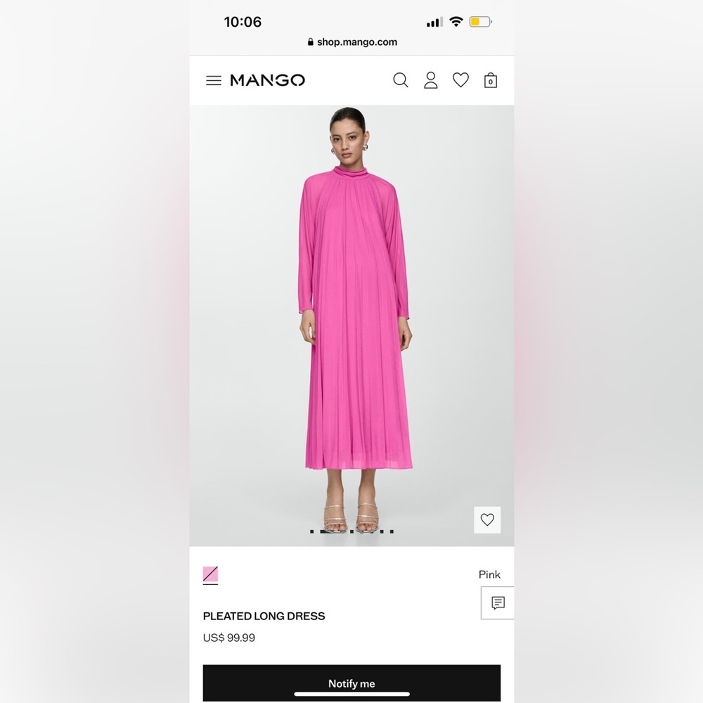 Mango Pink Maxi Dress